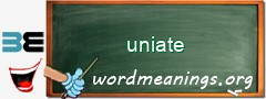 WordMeaning blackboard for uniate